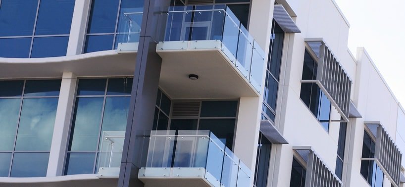 Frameless glass balustrade balconies
