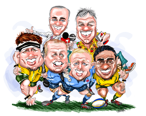 Sporting caricatures by caricature cartoonist David Green