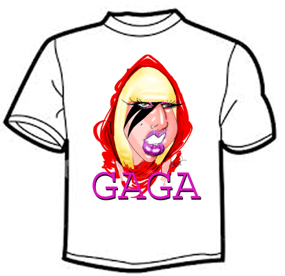 cartoon tees prints online lady gaga