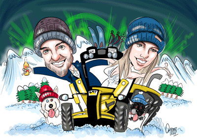 Caricature from photos by cartoonist David Green Gallery