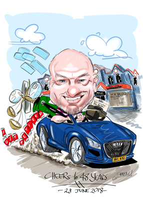 Caricature from photos by cartoonist David Green Gallery
