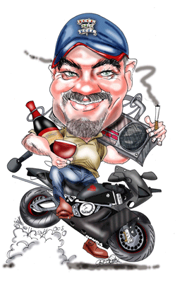 Caricature from photos by cartoonist David Green Gallery