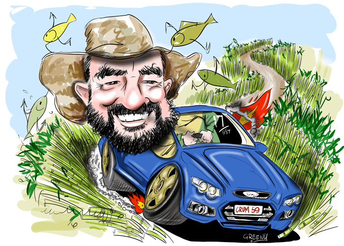 Caricature from photos by cartoonist David Green Gallery