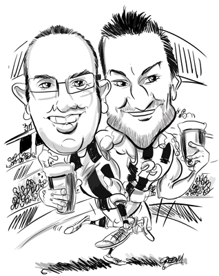 Hand Drawn original caricatures by David Green