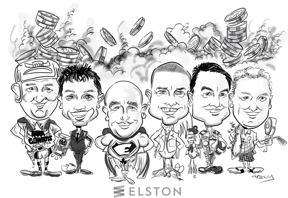 Hand Drawn original caricatures by David Green