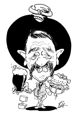 Caricature from photos by cartoonist David Green Gallery