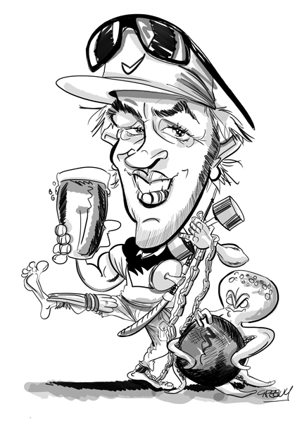 Caricature from photos by cartoonist David Green Gallery