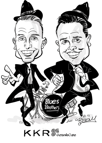 Caricature from photos by cartoonist David Green Gallery