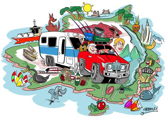 Australian cartoonist David Green Cartoon Design & Caricature Drawing