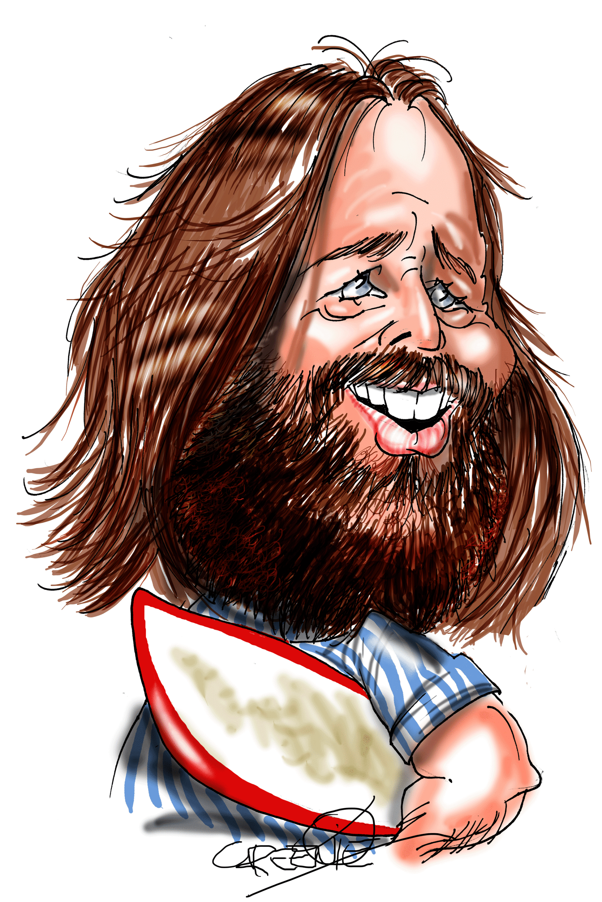 caricature carl wilson by cartoonist david green