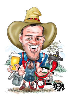 Caricature from photos by cartoonist David Green Gallery