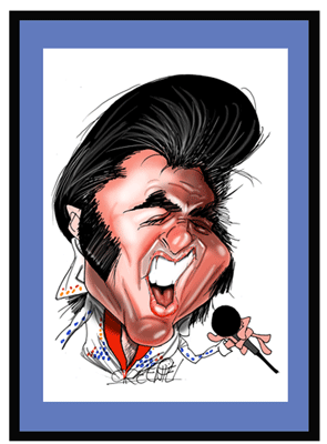 Framed caricatures delivered throughout Australia by cartoonist David Green