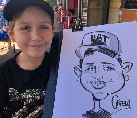 Kiddies Caricature Parties with cartoonist David Green
