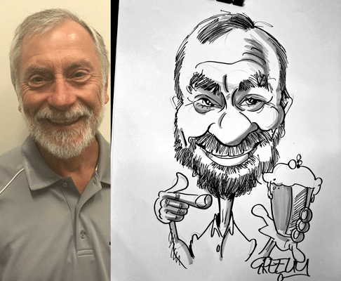 Caricature hire artist cartoonist for events digital caricature