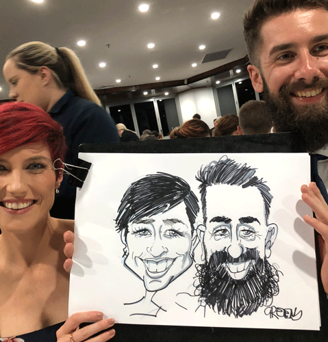 Caricature hire artist cartoonist for events digital caricature