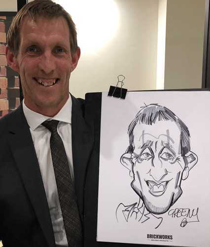 Caricature hire artist cartoonist for events.