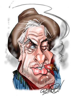 celebrity birthday of the week a caricature of lee marvin by cartoonist david green