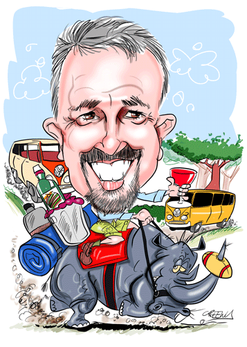 Caricature from photos by cartoonist David Green Gallery