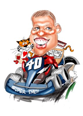 Caricature car and bikes cartoons by David Green.
