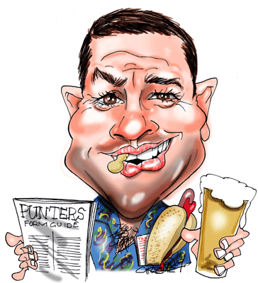 caricature Ricky Pointing by david green