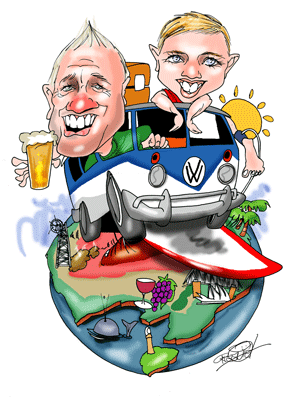 family group business caricatur