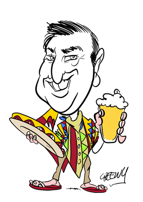 Caricature Party themes  by cartoonist David Green