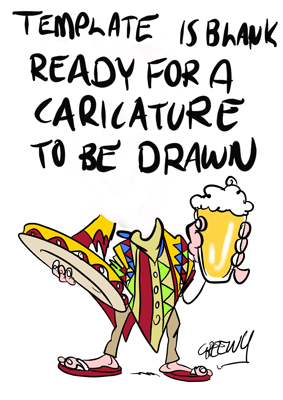 Caricature Party themes  by cartoonist David Green