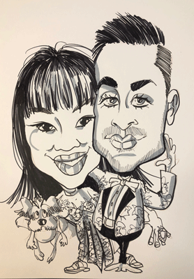 Caricature from photos by cartoonist David Green Gallery