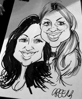 Caricature hire artist cartoonist for events digital caricature