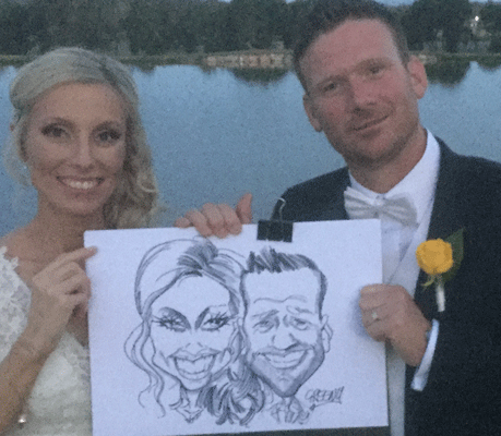 Caricature hire artist cartoonist for events with corporate cartoonist David Green