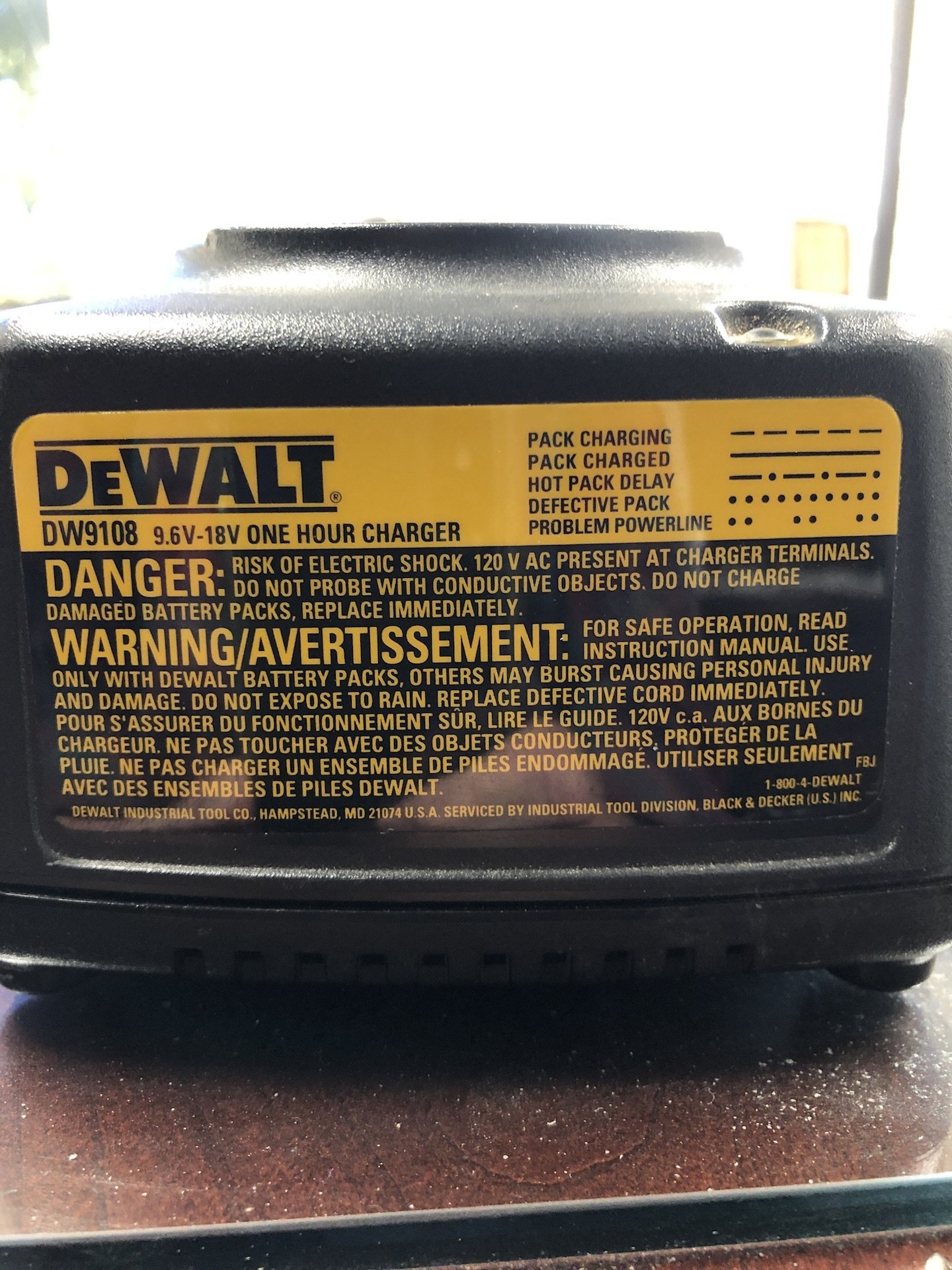 Cordless power tool battery catches on fire