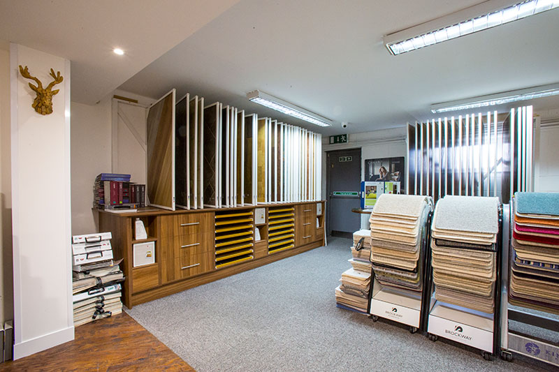 Inside County flooring & supplies showroom