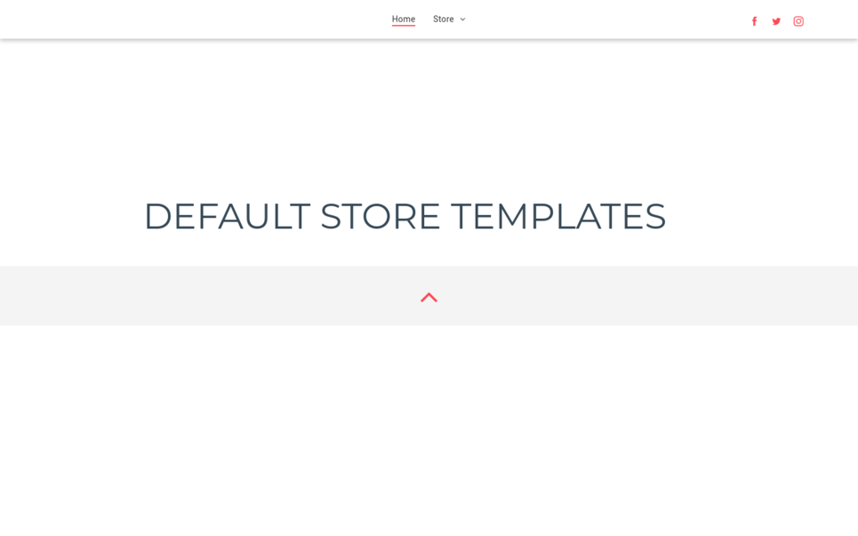 Default store page template