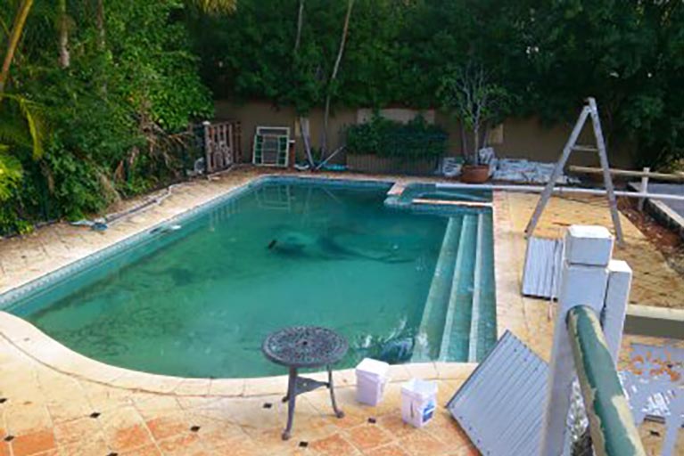 pool renovation in progress ascot