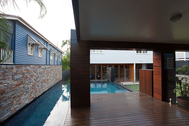 pool and wooden deck virginia