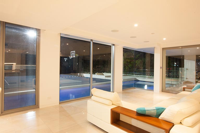 inside of house looking out to pool bowen hills