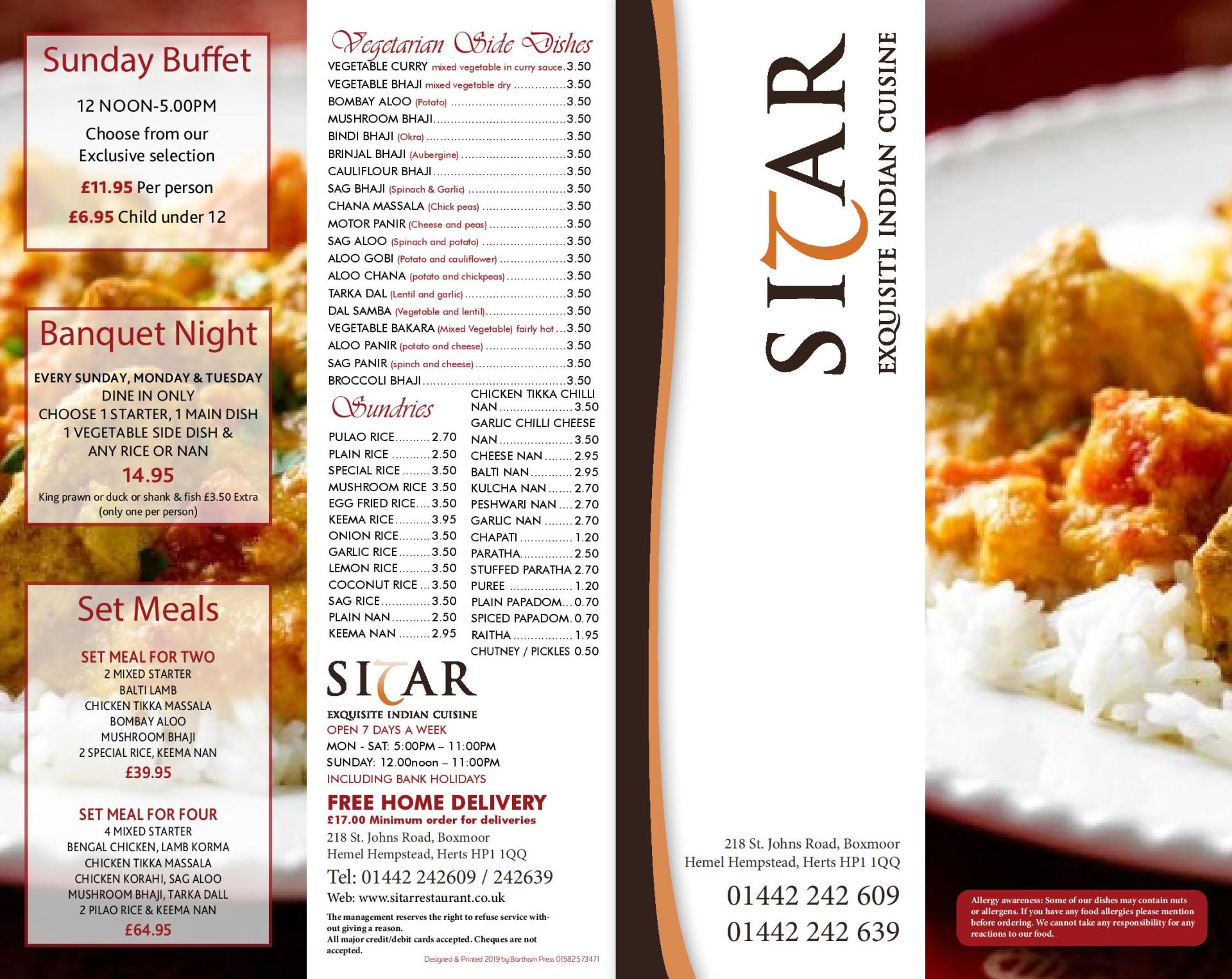 Buffets Hemel Hempstead Sitar