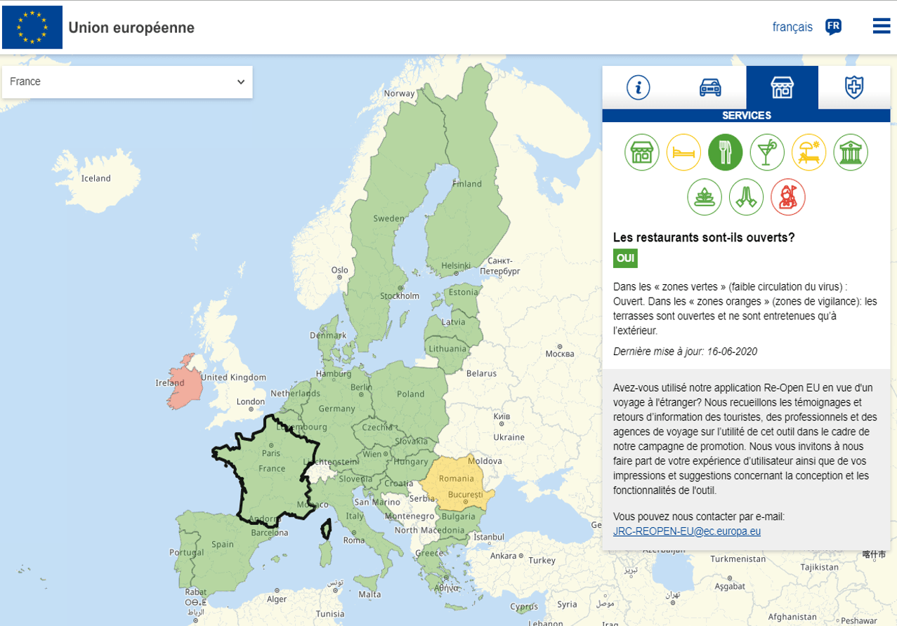 Reopening of the European borders. Where can we go?