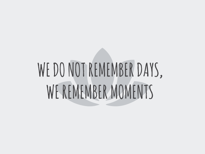 We remember moments
