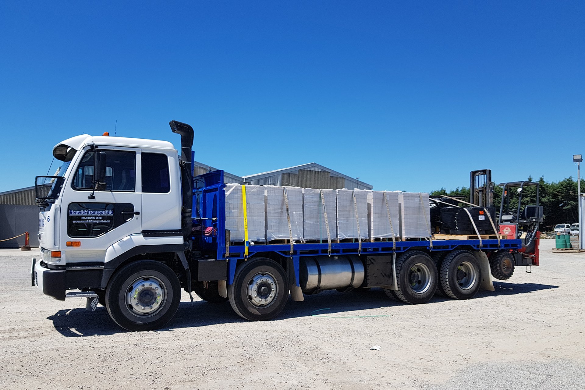 General Freight by Renwick Transport for the Nelson, Marlborough and Canterbury regions.