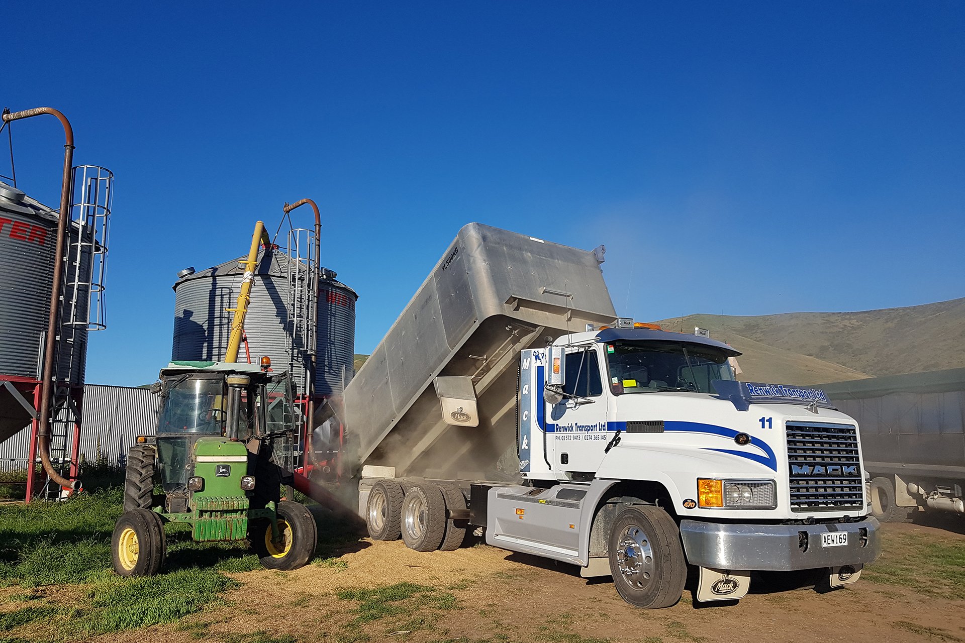 Bulk Freight by Renwick Transport for the Nelson, Marlborough and Canterbury regions.