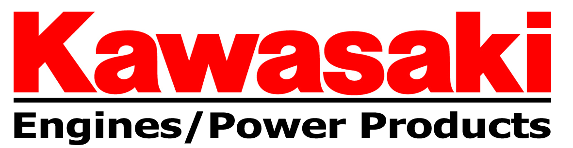 A kawasaki engines and power products logo on a white background.
