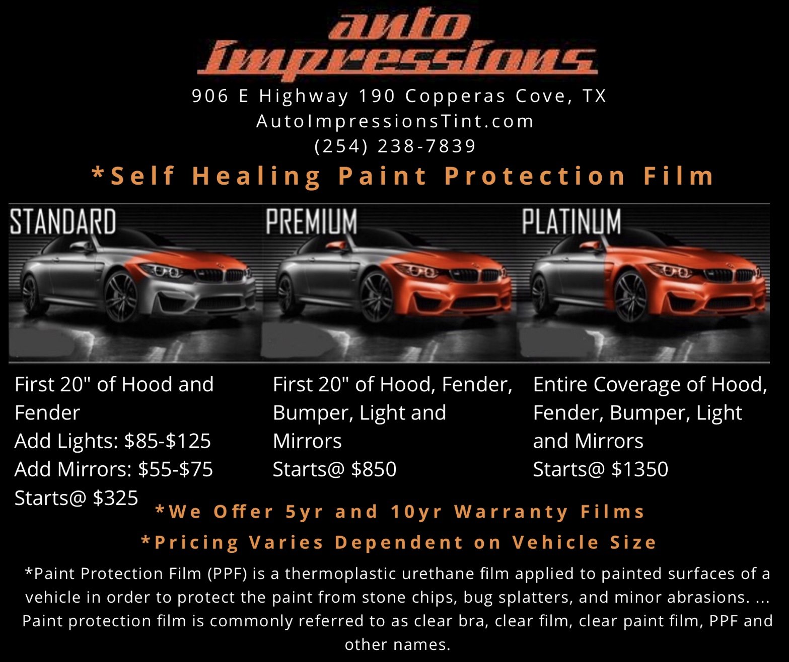 Home Auto Impressions Window Tint offers the best professionally