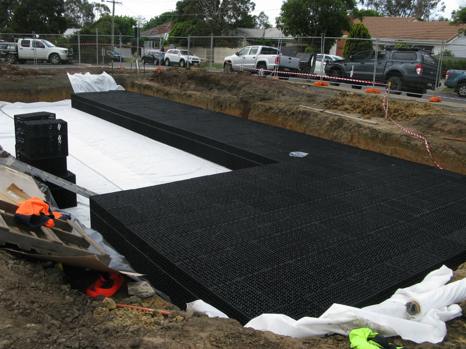 Modular Stormwater Tank installed under carpark
