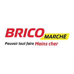Un logo pour une quincaillerie française appelée brico marche