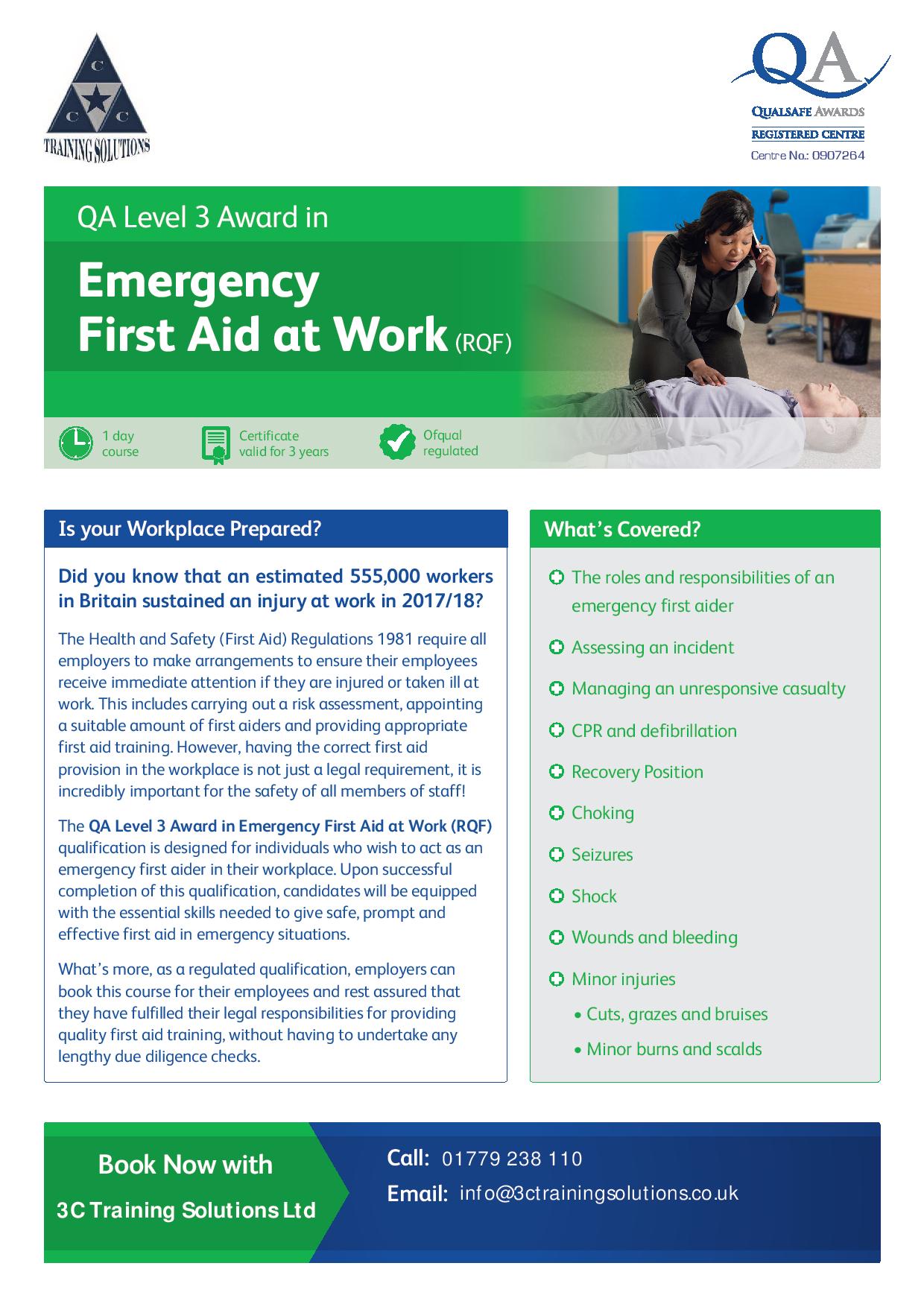 3C Training Solutions Peterhead First Aid Training Courses