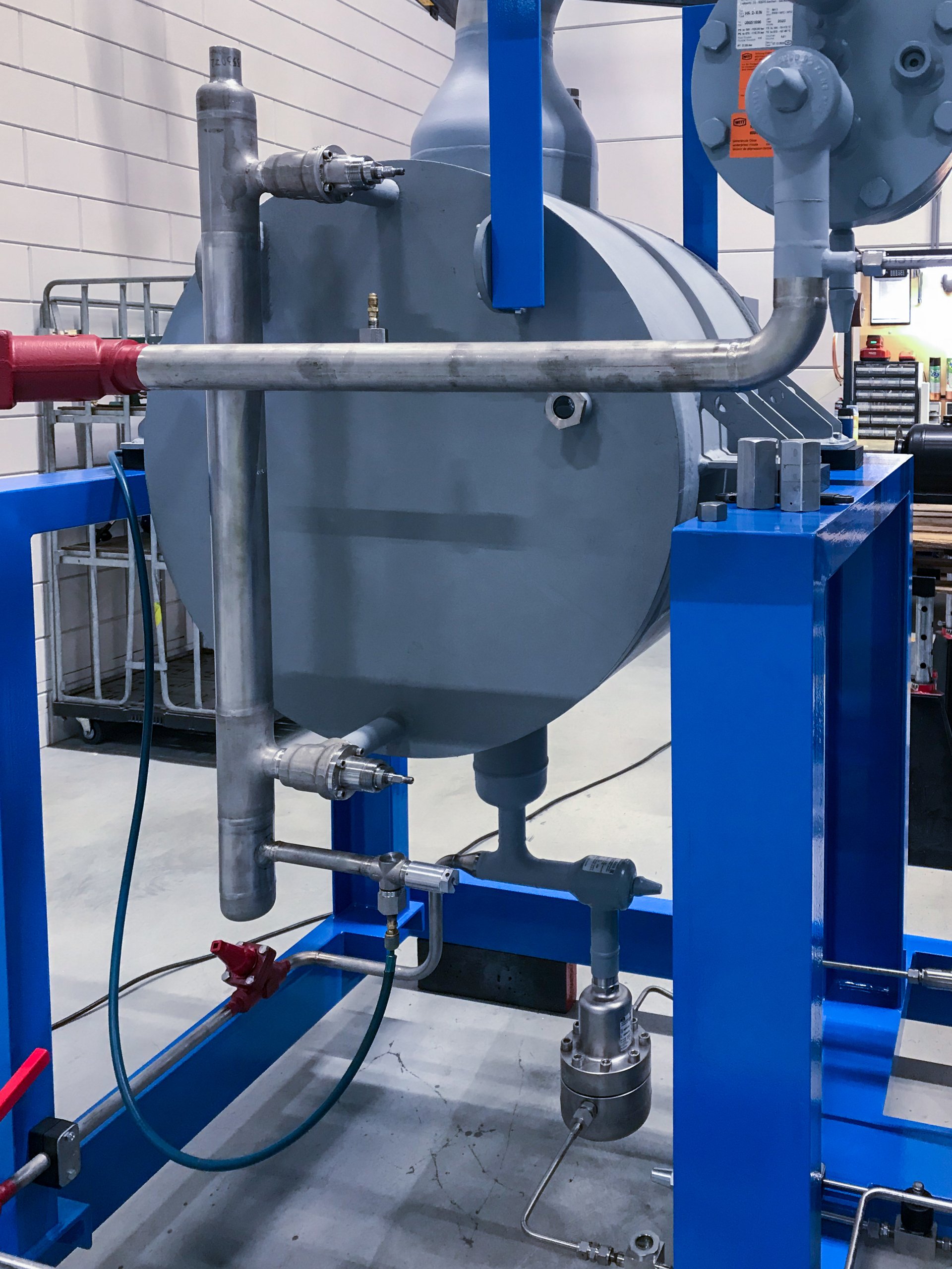 Volledig Gelaste Shell & Plate Warmtewisselaar Geïnstalleerd Op NH3 Chiller Levert Een Compacte Samenbouw