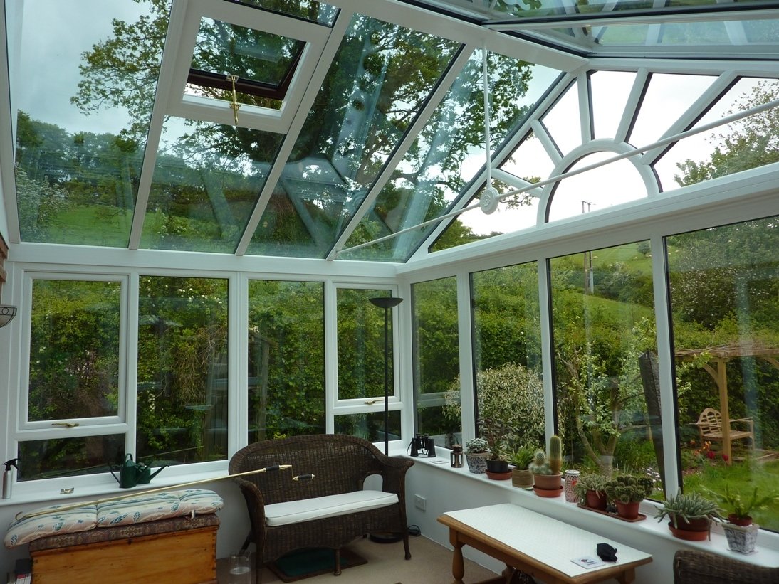 PVC gable fronted conservatory installation in Crediton, Exeter, Devon
