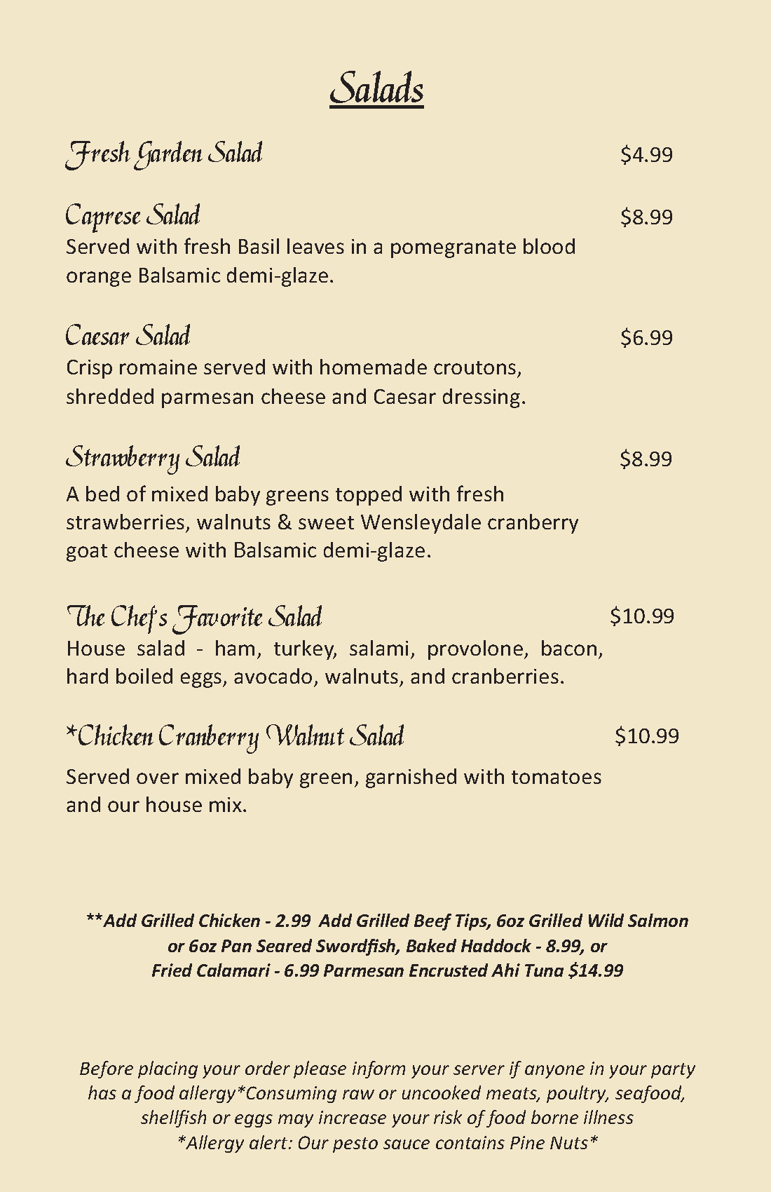 Lunch Special Menu Littleton, MA Il Forno Restaurant & Catering