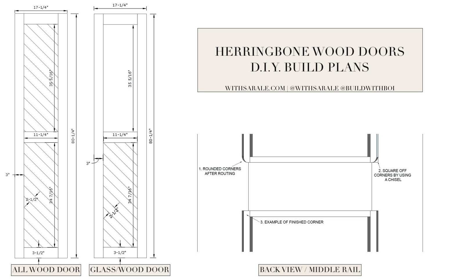 DIY WOOD DOORS BUILD PLANS